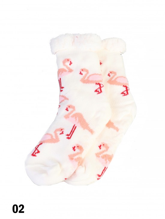 Flamingo Print Indoor Reading Socks Flamingo Print Indoor Reading Socks
